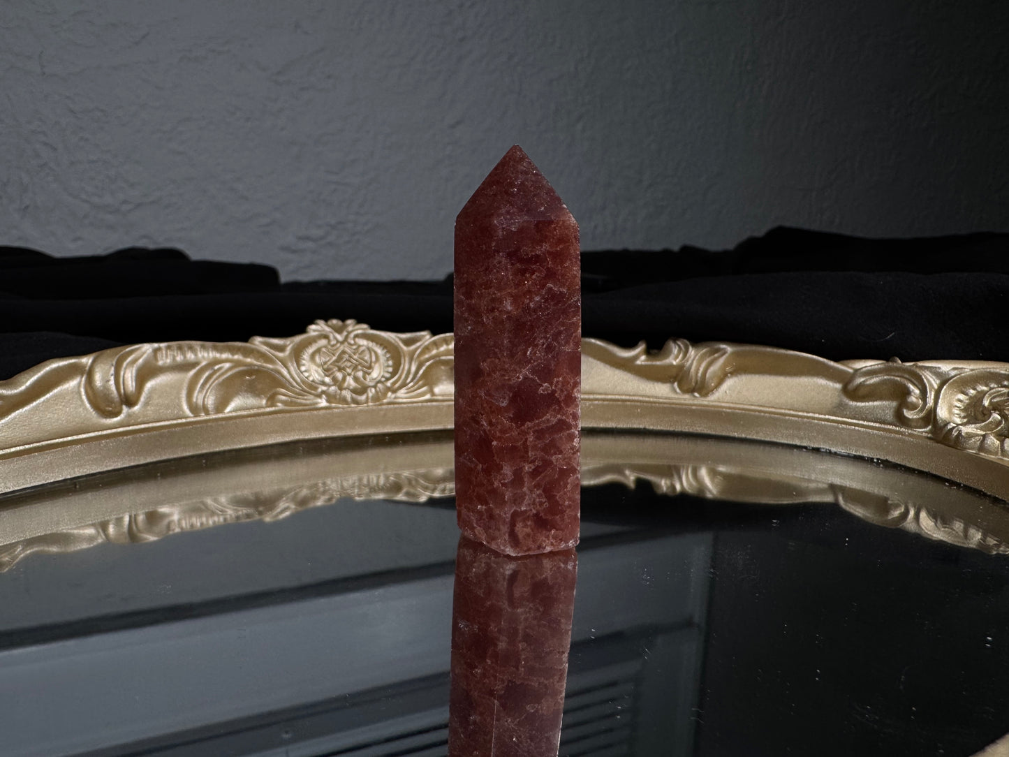 3in Strawberry Quartz Tower