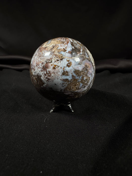 Blue Flower Agate Sphere