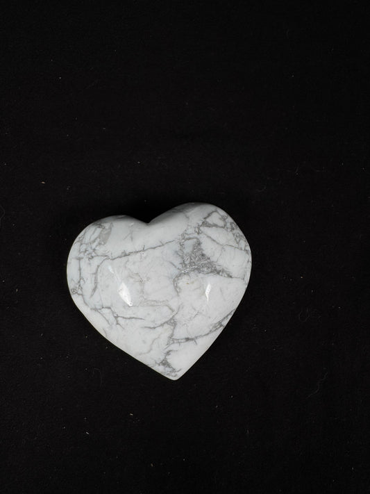 Howlite Heart Lg