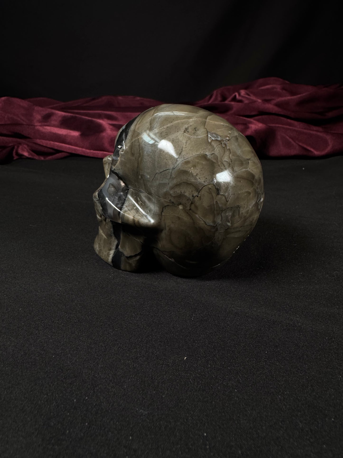 Volcano Agate Skull