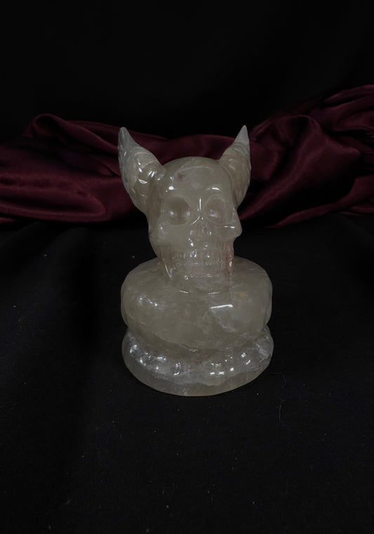 Smokey Quartz Skull w/ Wings