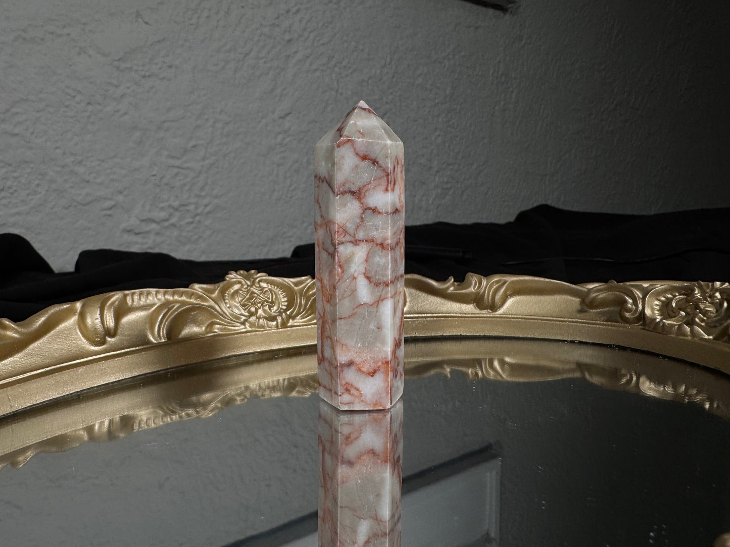 3.5in Red Lace Jasper Tower