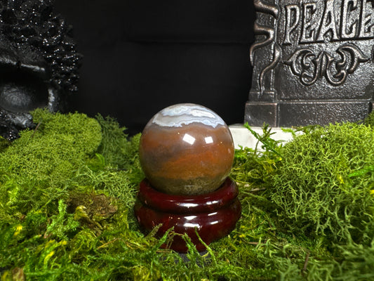 Four season Moss Agate sphere