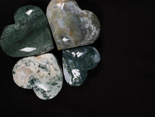 Moss Agate Heart