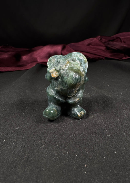 Moss Agate Santa