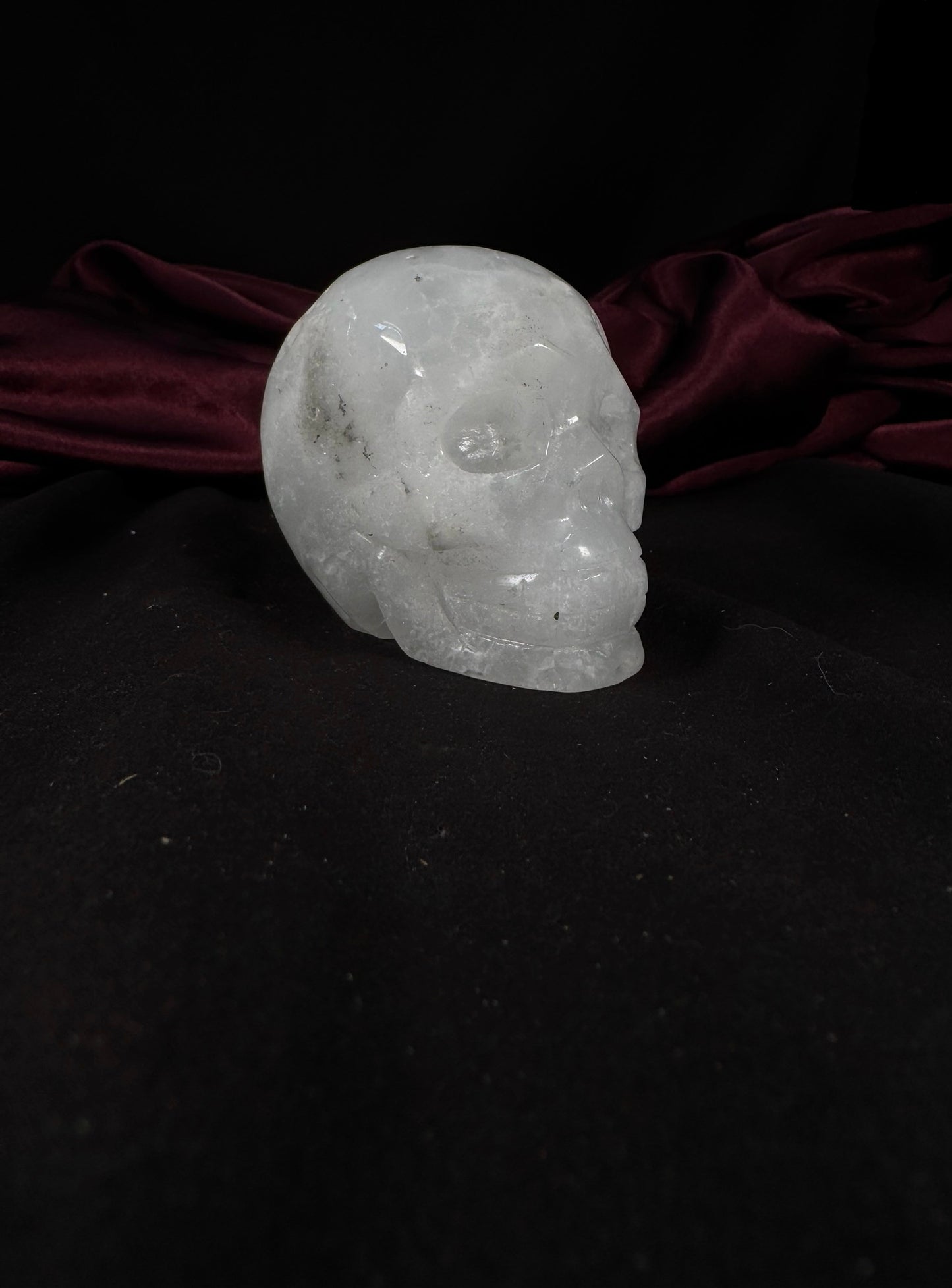 Clear Quartz Skull w/ Druzy
