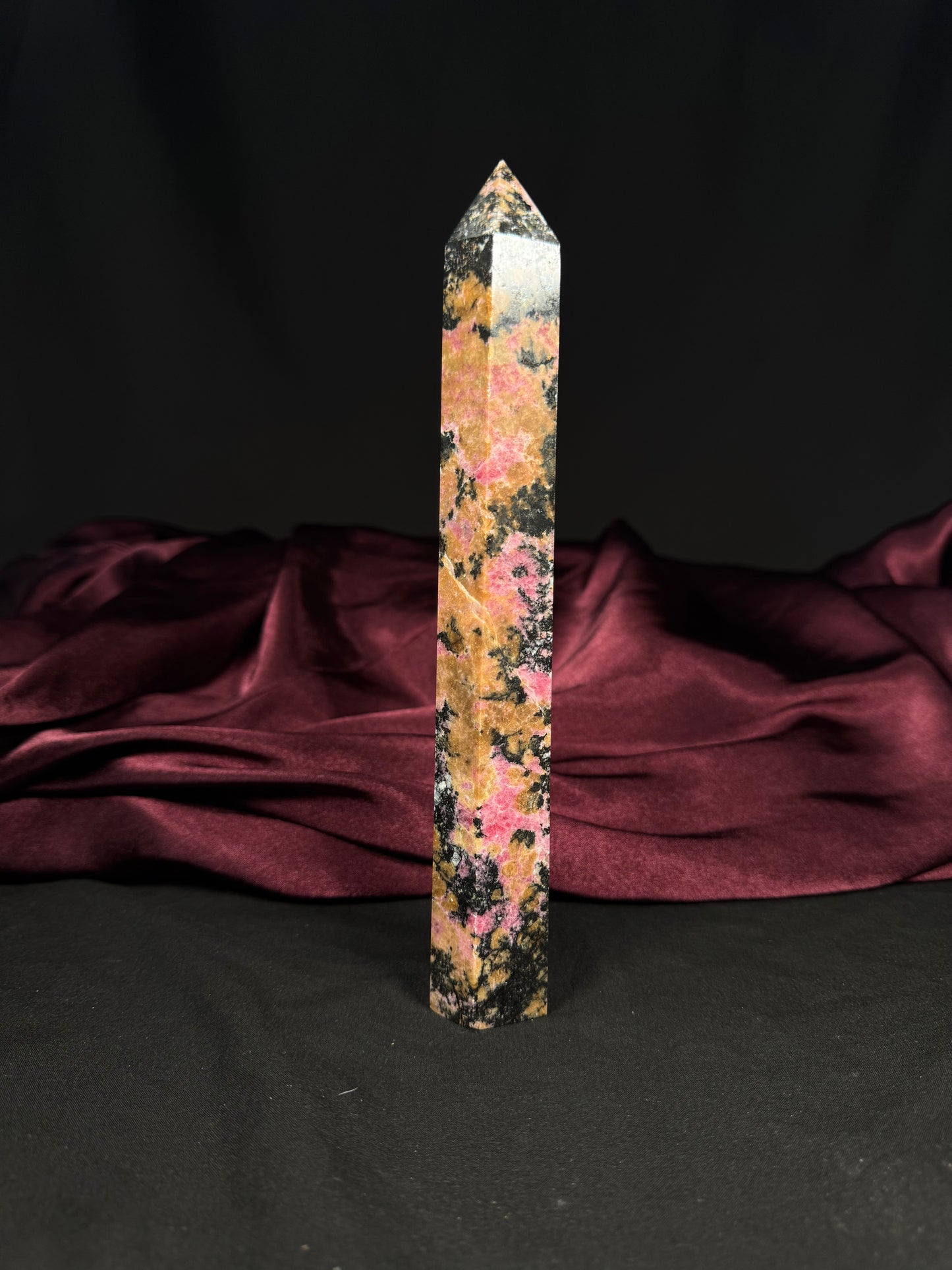 Pink Rhodonite Tower