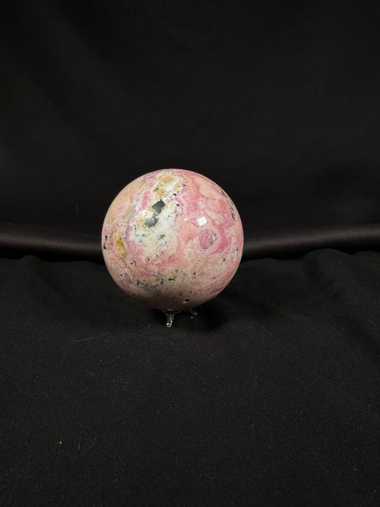 Pastel Pink Rhodonite Sphere 79mm