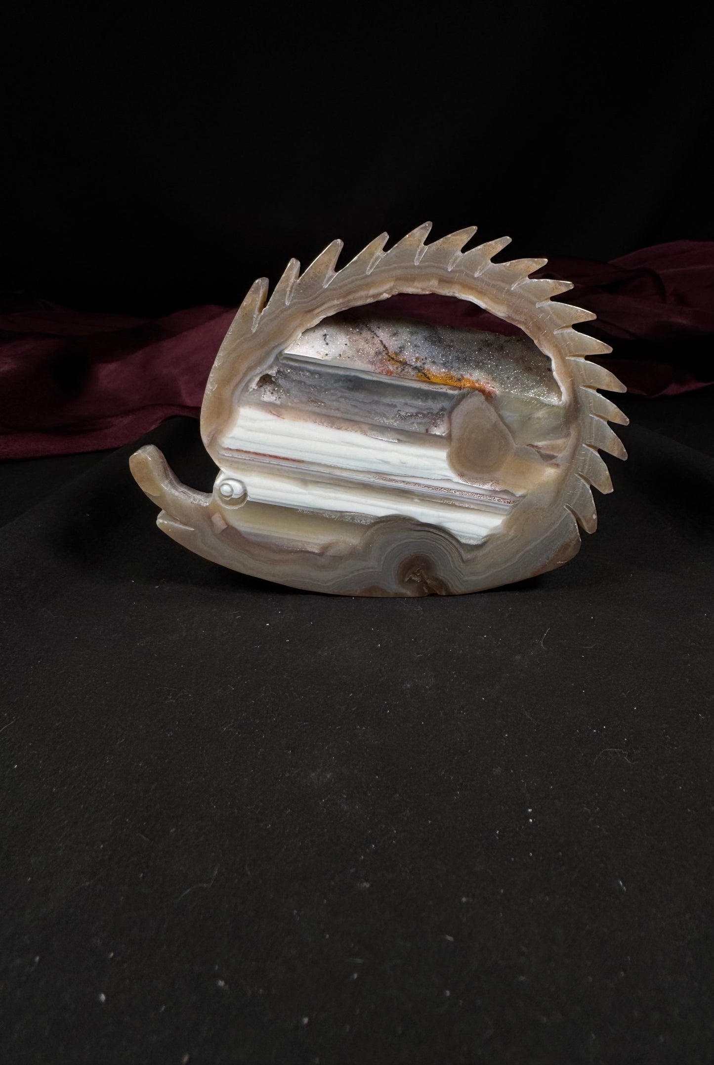 Agate Hedgehog with druzy
