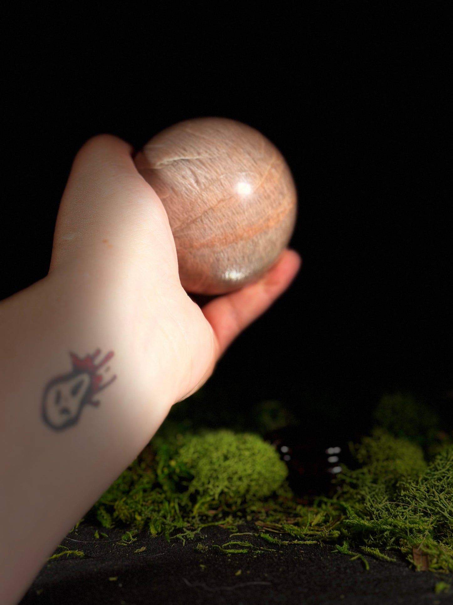 Peach Moonstone Sphere