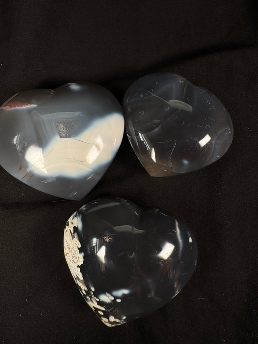 Orca Agate Heart