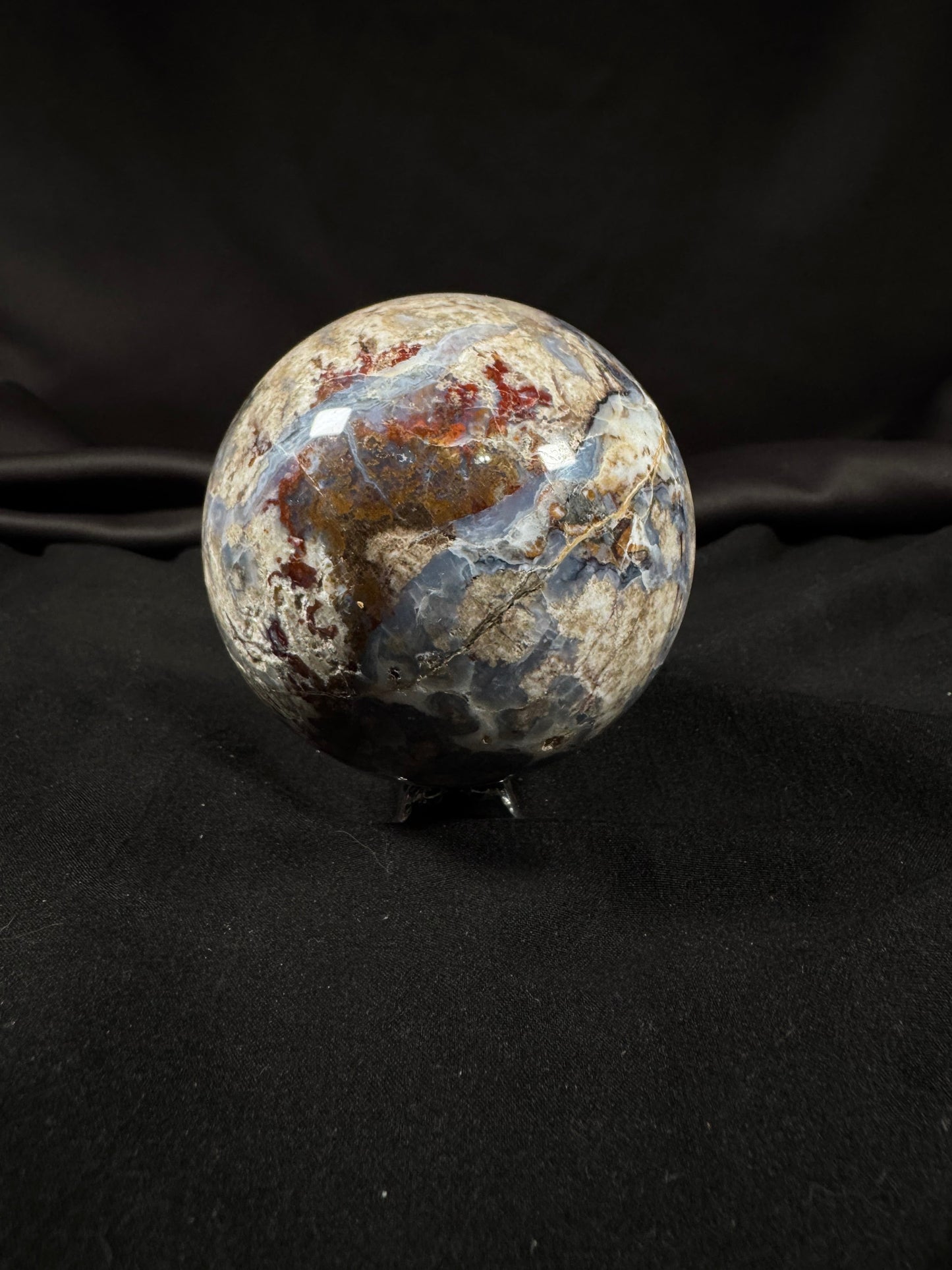 Blue Flower Agate Sphere