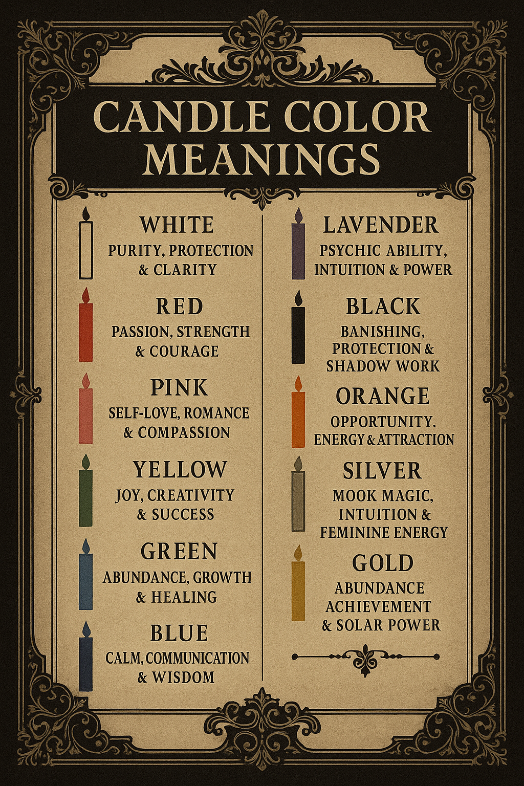 A Beginner’s Guide to Candle Colors & Their Magical Meanings