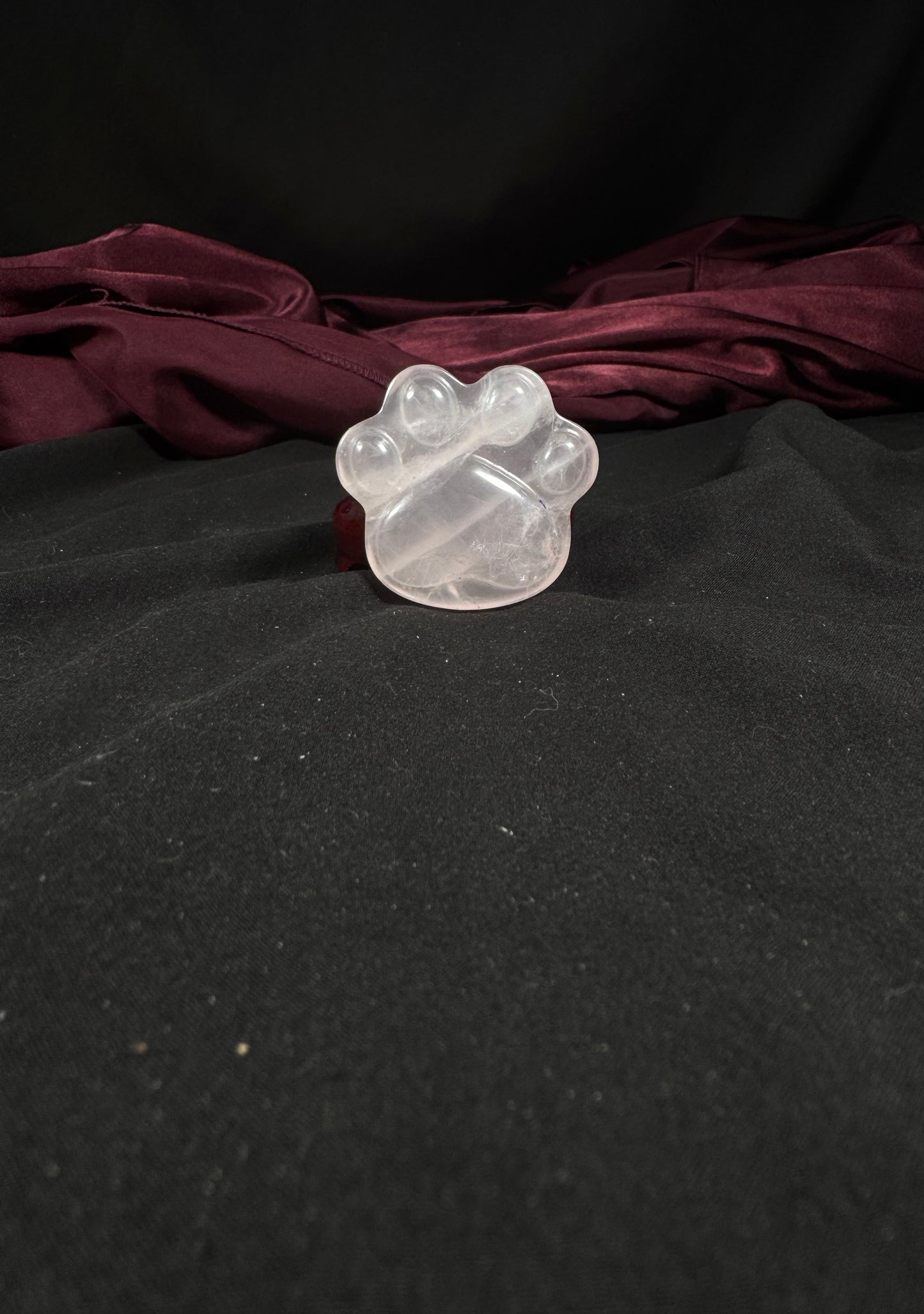 Rose Quartz Paw Print