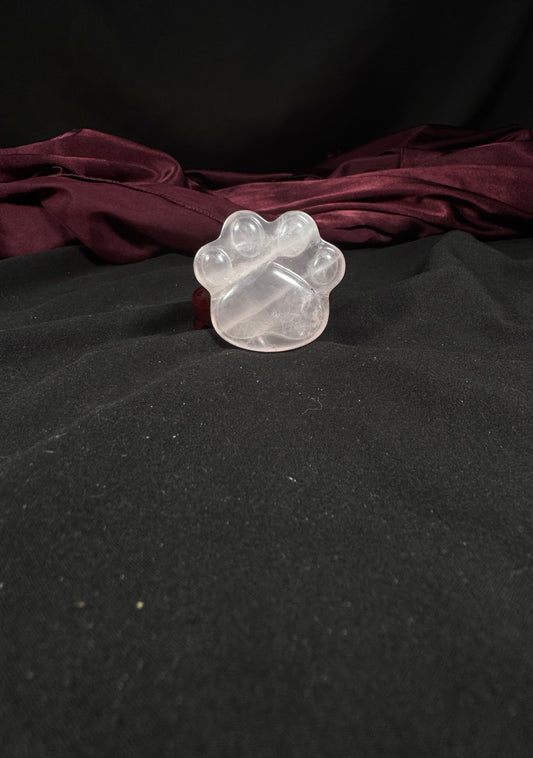 Rose Quartz Paw Print