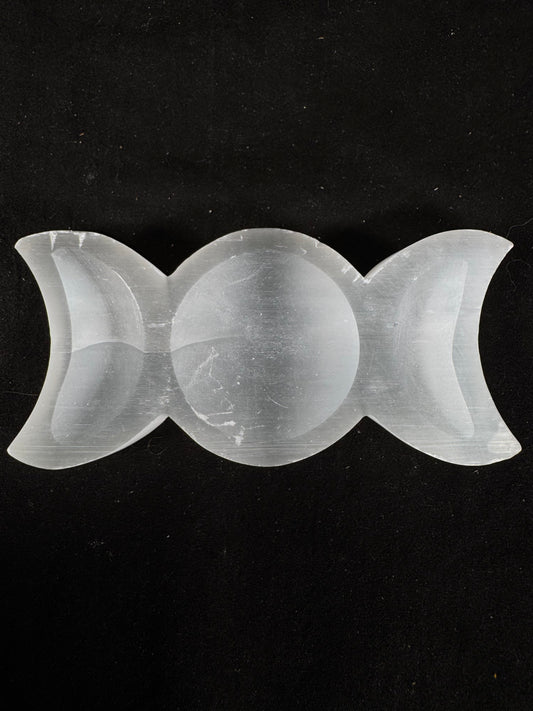 Selenite Moon Charging Plate