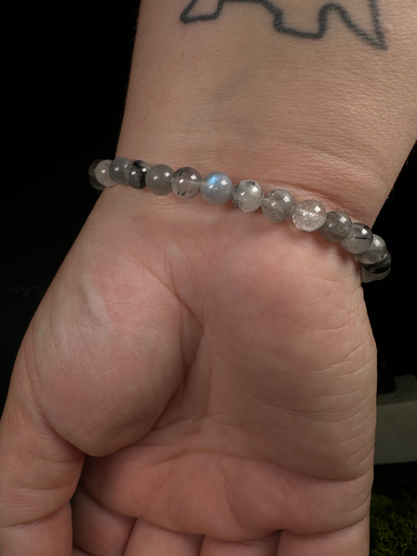 Black Tourmaline and Labradorite Bracelet