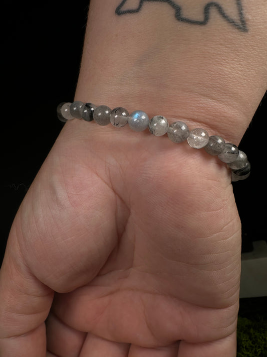 Black Tourmaline and Labradorite Bracelet