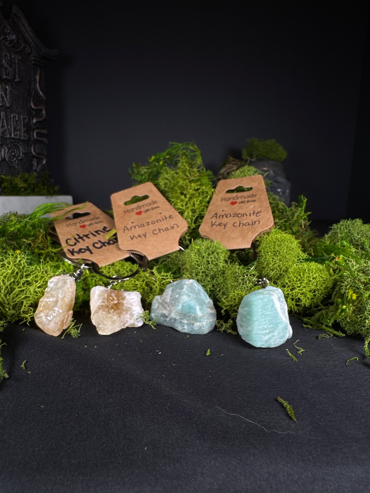 Raw Crystal Key Chains