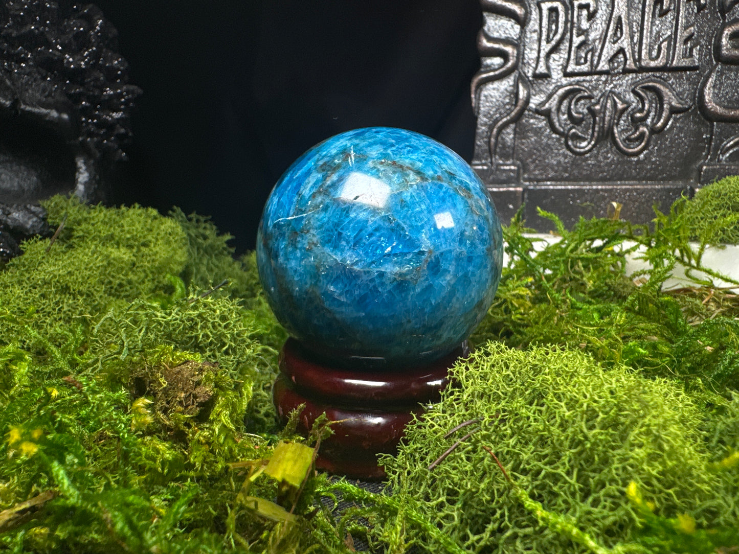 Blue Apatite Sphere