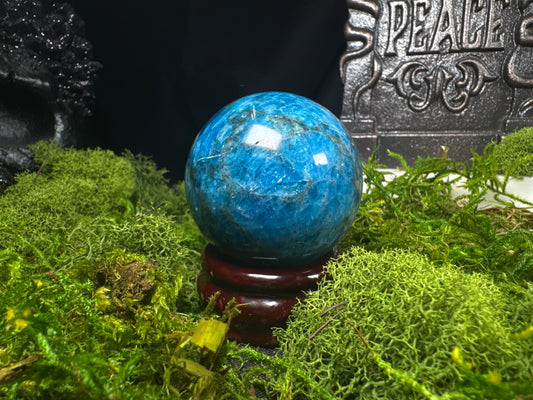 Blue Apatite Sphere