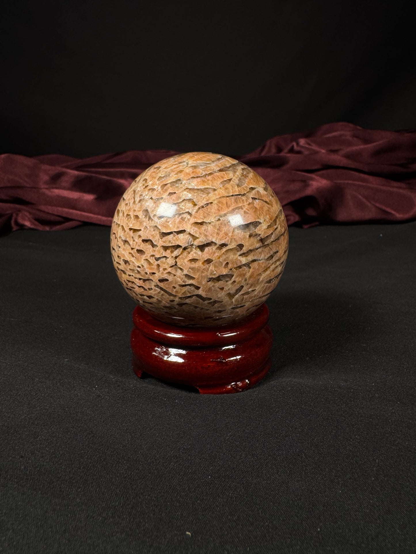 Leopard Print Moonstone Sphere  63mm