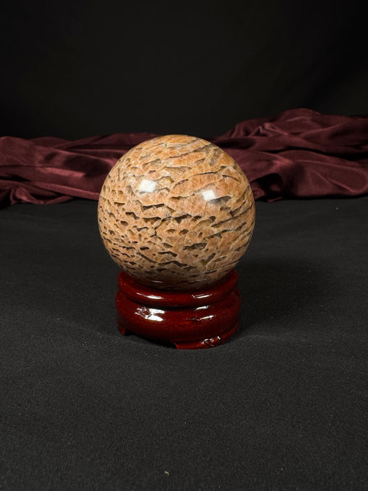 Leopard Print Moonstone Sphere  63mm