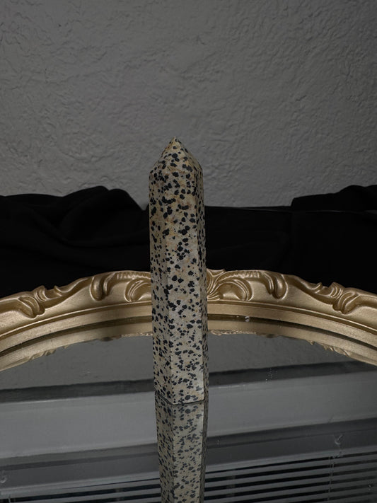 4.5in Dalmatian Jasper Tower