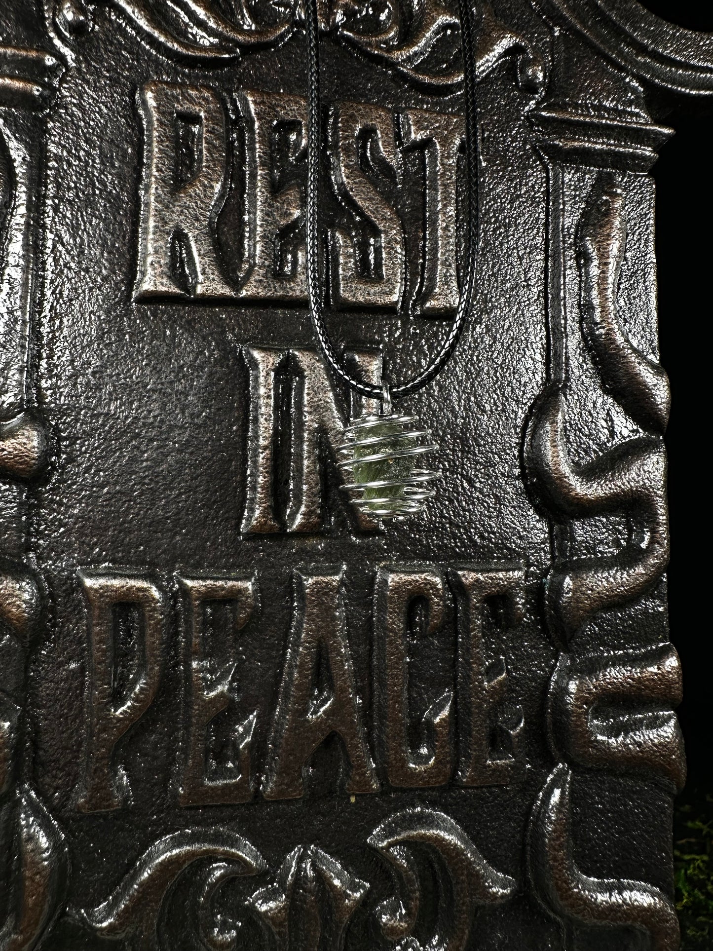 Moldavite Cage Necklace