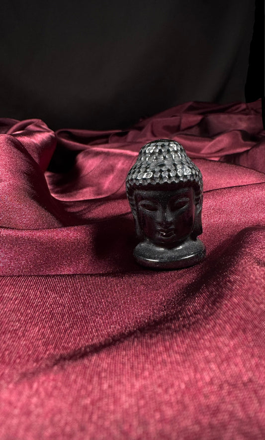 Black Obsidian Buddha Head