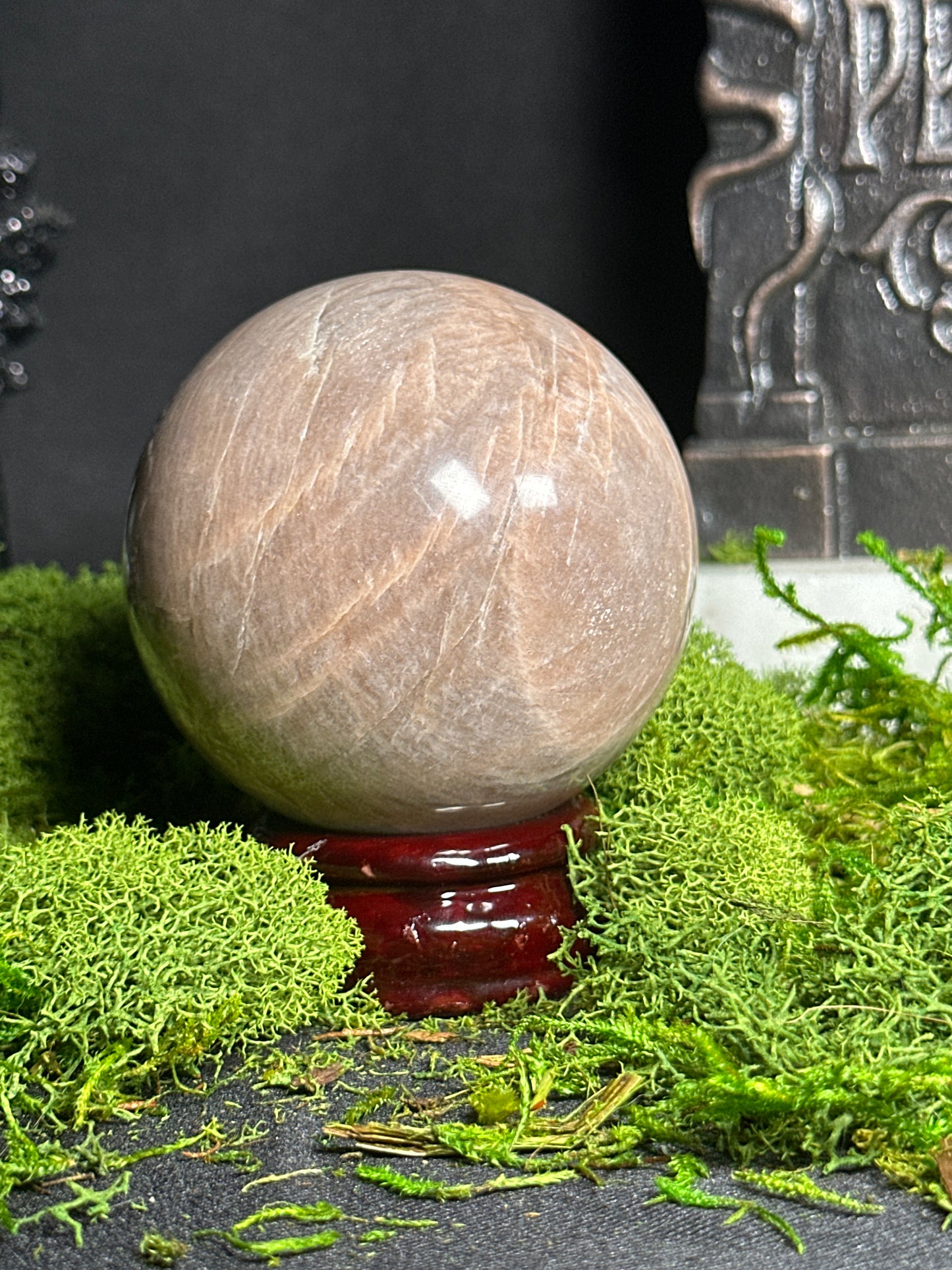 Peach Moonstone Sphere