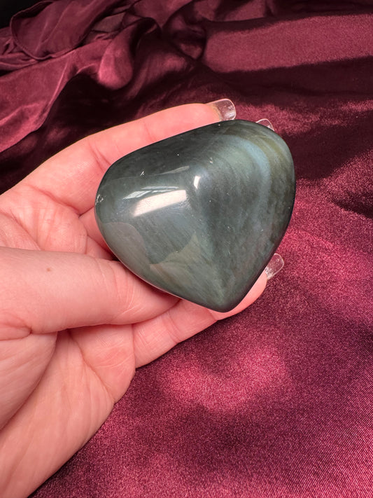 Rainbow Obsidian Heart
