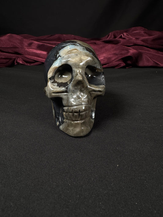 Volcano Agate Skull
