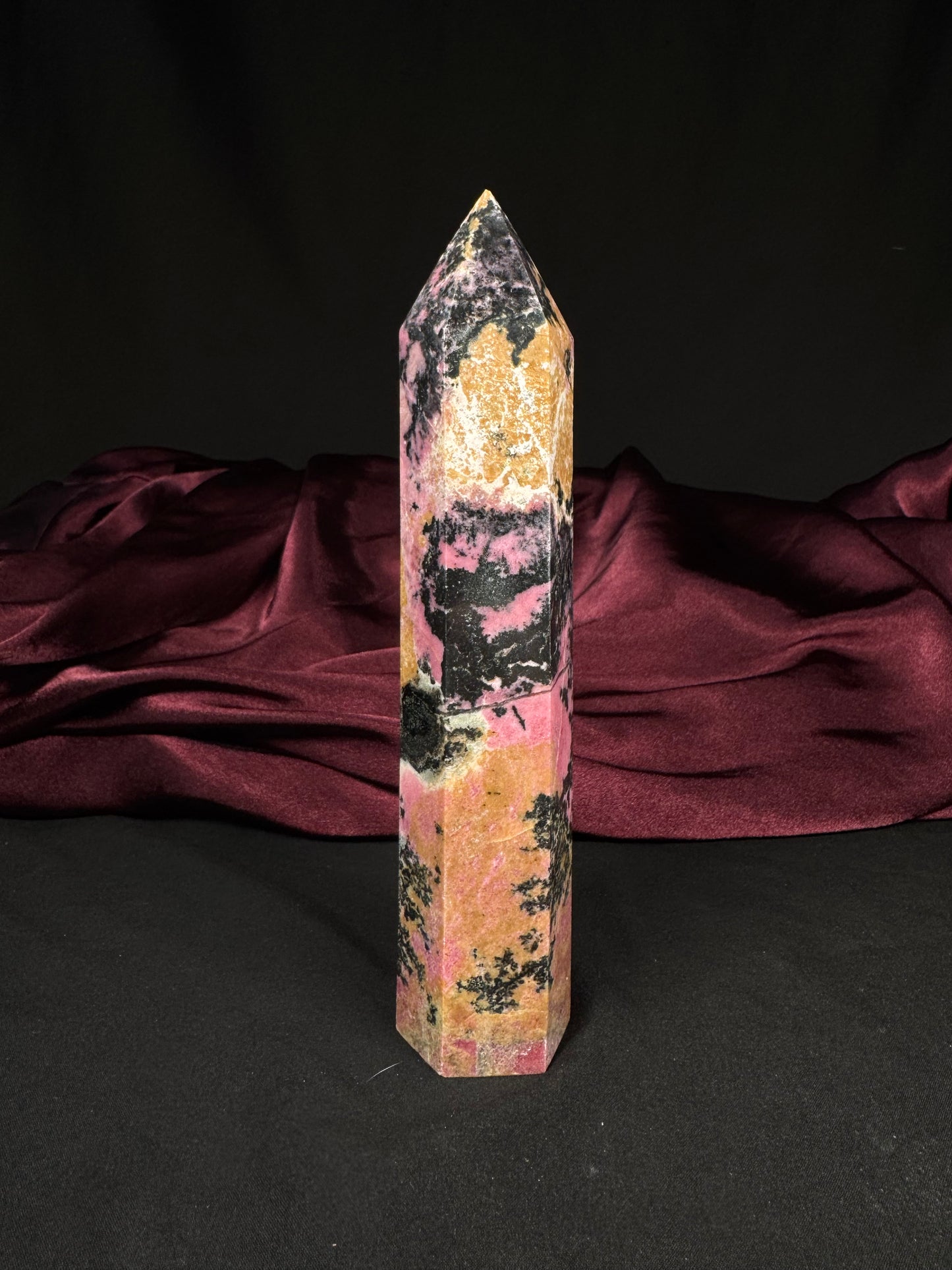 Pink Rhodonite Tower