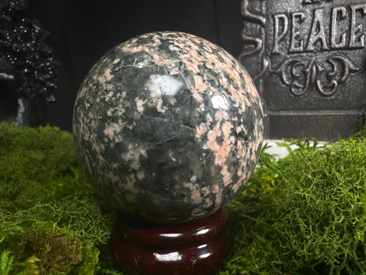 Rutile Sunstone 76mm Sphere