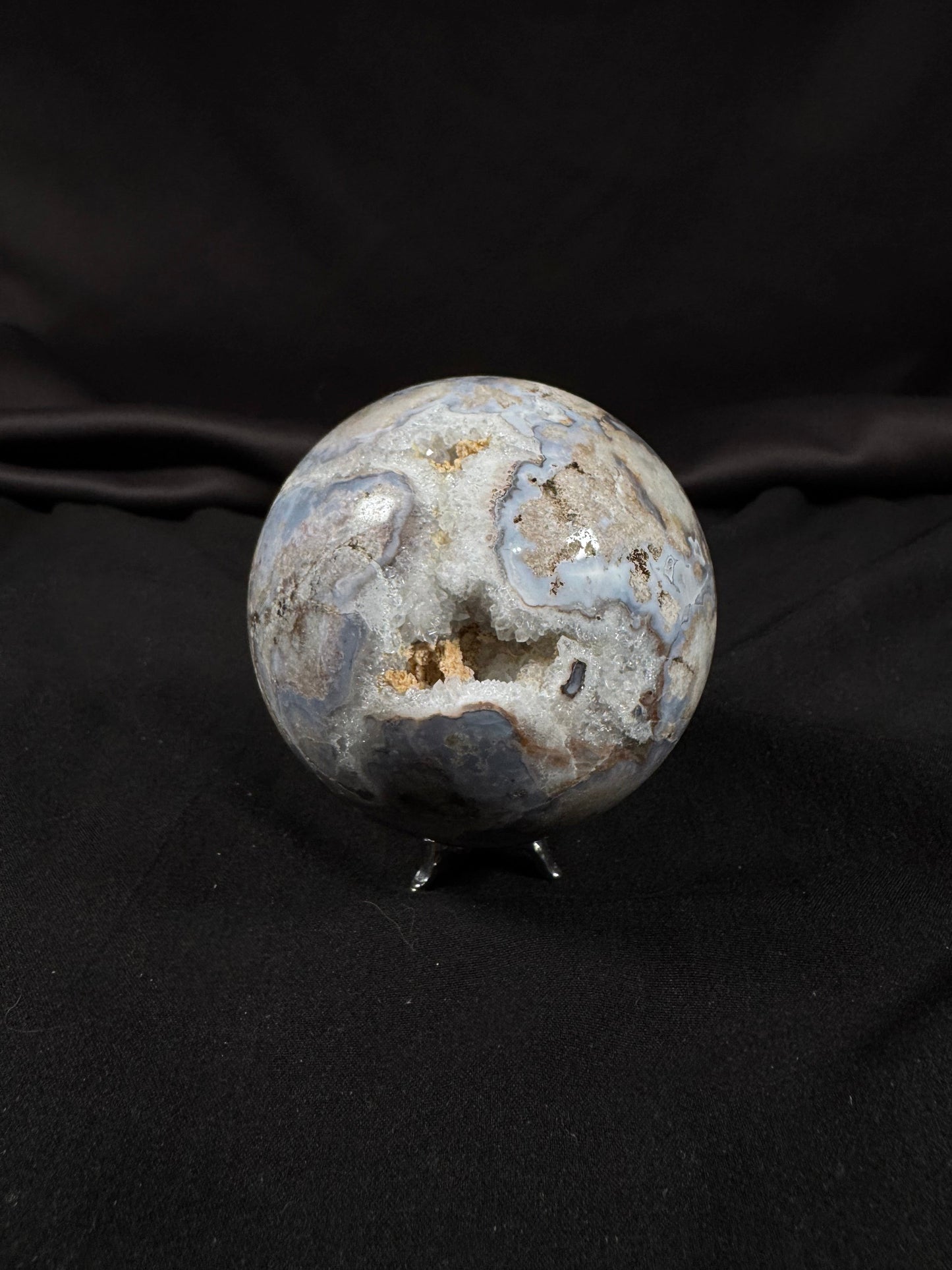 Blue Flower Agate Sphere